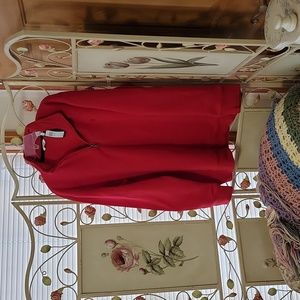 Izod mens xl sweatshirt 1/4 front zipper red nwt